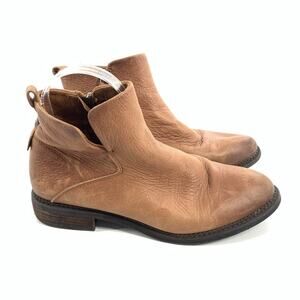 Franco Sarto Hyla Distressed Leather Ankle Boots Size 7.5 M Womens Brown Booties
